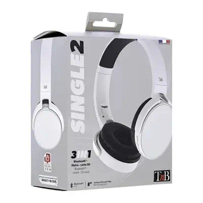 T'nB SINGLE 2 Casque Avec fil &sans fil Arceau Appels/Musique Bluetooth Gris - T'NB - Casque Micro - visuel 5