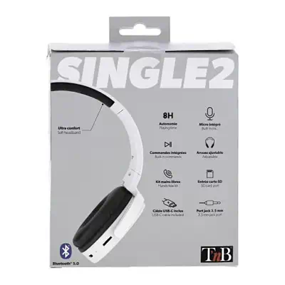 T'nB SINGLE 2 Casque Avec fil &sans fil Arceau Appels/Musique Bluetooth Gris - T'NB - Casque Micro - visuel 7