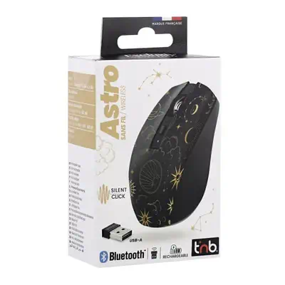 T'nB ASTRO souris Droitier Bluetooth + USB Type-A 1600 DPI - T'NB - Souris - visuel 3