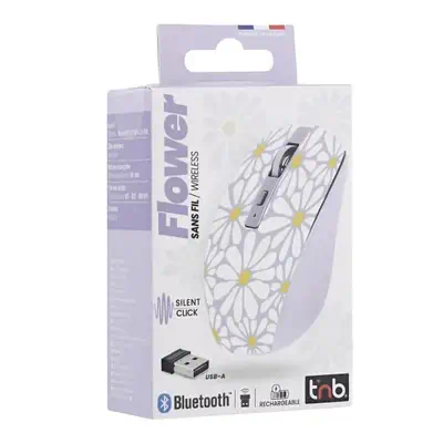 T'nB MWXFLOWER souris Droitier Bluetooth + USB Type-A T'NB - visuel 1 - hello RSE - Options de connectivité polyvalentes