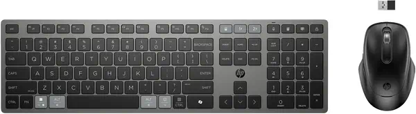 Ensemble clavier et souris sans fil rechargeables multi-appareils HP 725 - Clavier - visuel 1