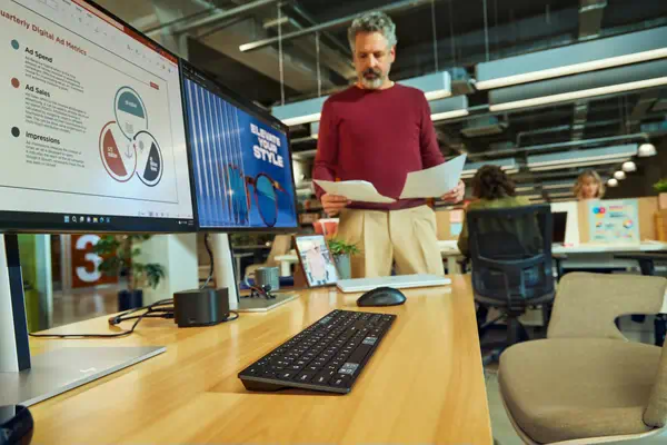 Ensemble clavier et souris sans fil rechargeables multi-appareils HP - visuel 1 - hello RSE - MicrosoftSwiftPair