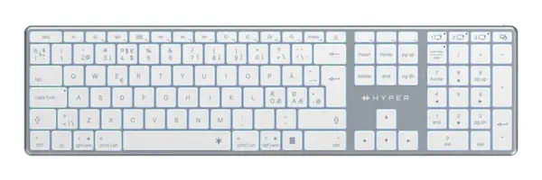 HYPER HS2310NO clavier maison/bureau Bluetooth QWERTY Nordique Gris - Hyper - Clavier - visuel 1