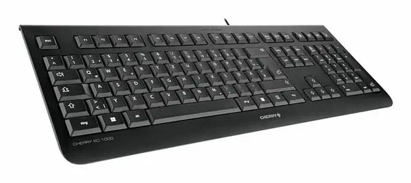 CHERRY KC 1000 clavier maison/bureau USB QWERTY Portuguais Noir - Clavier - visuel 3