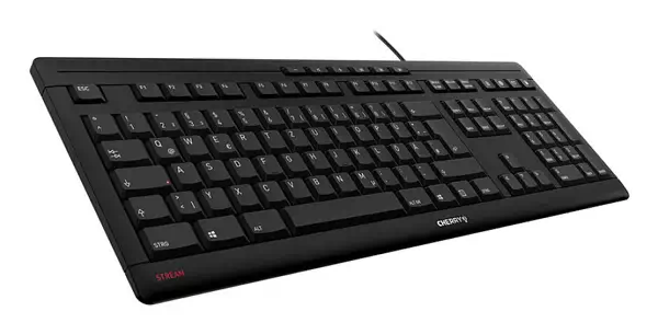 CHERRY STREAM clavier maison/bureau USB QWERTY Portuguais Noir, Gris - Clavier - visuel 5