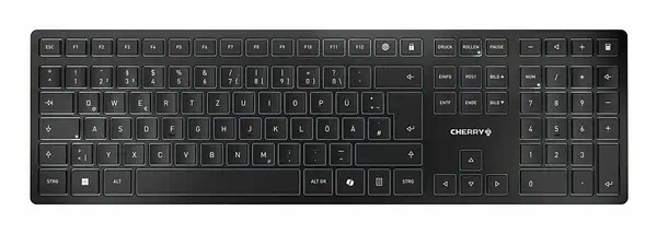 CHERRY KW 9100 SLIM clavier Universel RF sans fil + Bluetooth QWERTY Portuguais Noir, Gris - Clavier - visuel 1