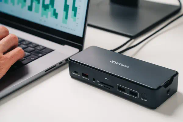 Verbatim CDS-15SSD Avec fil USB 3.2 Gen 1 (3.1 Gen 1) Type-C Noir, Gris - Station d'accueil pour portable - visuel 8