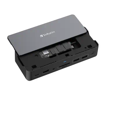 Verbatim CDS-15SSD Avec fil USB 3.2 Gen 1 (3.1 Gen 1) Type-C Noir, Gris - Station d'accueil pour portable - visuel 2