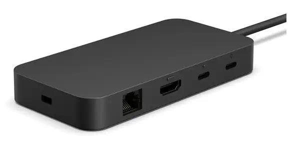 Microsoft Surface USB4 Dock Avec fil Noir Microsoft - visuel 1 - hello RSE - Prise en charge de deux écrans