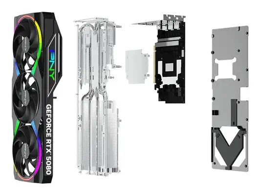 PNY VCG508016TFXXPB1-O carte graphique NVIDIA GeForce RTX 5080 16 Go GDDR7 - Carte graphique - visuel 8