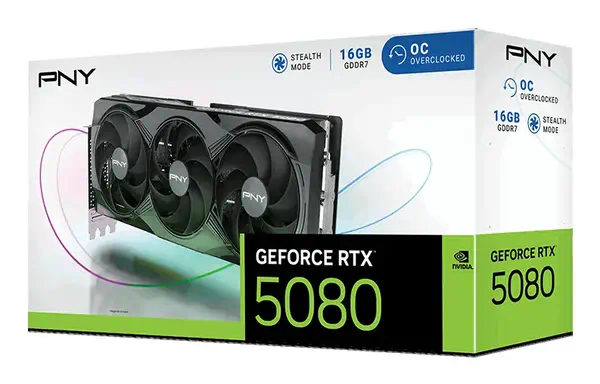 GeForce RTX 5080 Overclocked Triple Fan GPU - PNY - Carte graphique - visuel 10