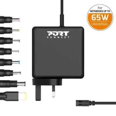 Port Designs 900093B-UK chargeur d'appareils mobiles Ordinateur portable, Universel Noir Secteur Int - Chargeur et alimentation - visuel 2