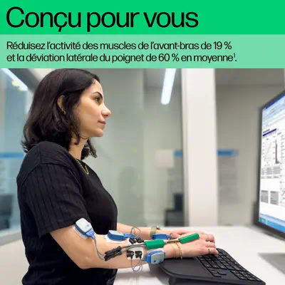 Clavier sans fil ergonomique HP 960 HP - visuel 1 - hello RSE - Pavé numérique séparé et flexible