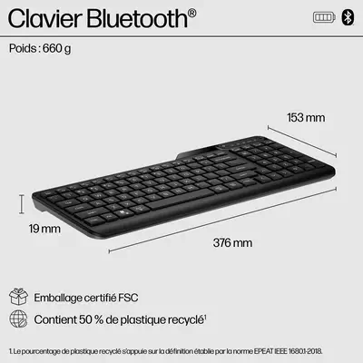 Clavier Bluetooth multi-périphériques HP 460 HP - visuel 1 - hello RSE - Connectivité ultra simple