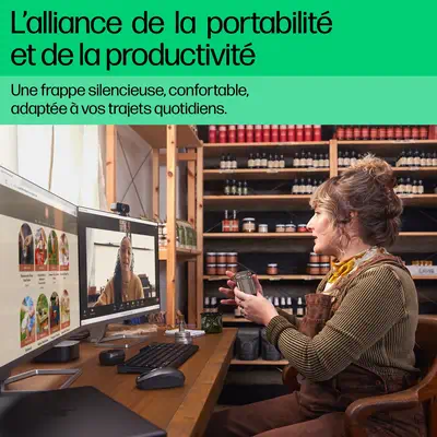 Clavier Bluetooth multi-périphériques HP 460 HP - visuel 1 - hello RSE - Connectivité multi-OS, multi-périphériques