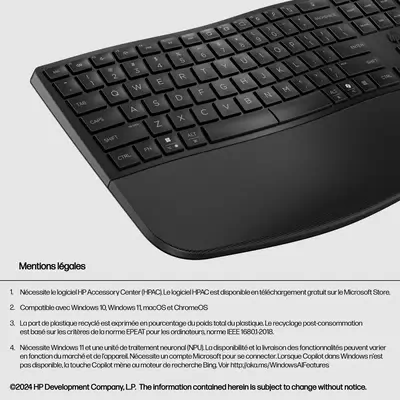 Clavier double mode HP 680 Comfort HP - visuel 1 - hello RSE - Récepteur USB HP