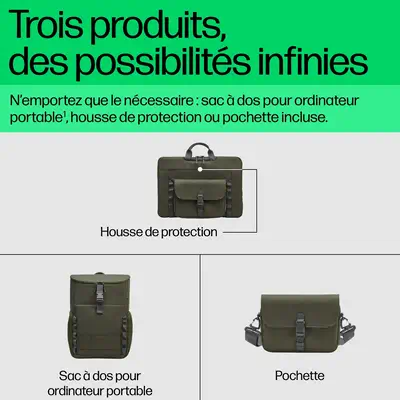 Sac à dos modulaire pour PC portable HP 15,6 pouces - Sacoche & Housse - visuel 7