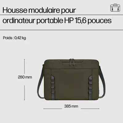 Housse modulaire pour PC portable HP 15,6 pouces HP - visuel 1 - hello RSE - Trois façons différentes pour la transporter
