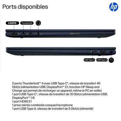 EliteBook X Flip G1i Next Gen AI PC Wolf Pro Security Edition - HP - PC Portable - visuel 10