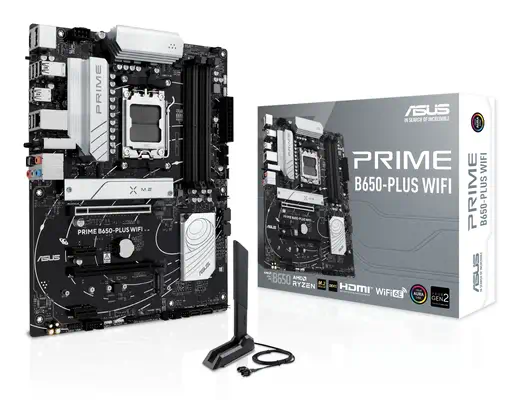 ASUS PRIME B650-PLUS WIFI AMD B650 Emplacement AM5 ATX - Asus - Carte mère - visuel 1