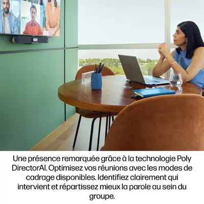 Barre vidéo USB Poly Studio V12 sans module d’alimentation - HP - Visioconférence - visuel 5