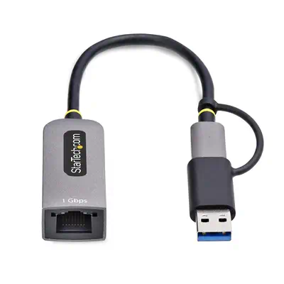 Adaptateur USB-C vers Ethernet avec Dongle USB-A, 10/100/1000Mbps, Adaptateur Réseau USB 3.0 vers Gi - StarTech - Station d'accueil pour portable - visuel 4
