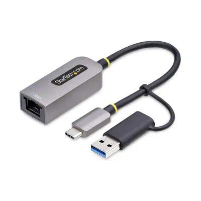 Adaptateur USB-C vers Ethernet avec Dongle USB-A, 10/100/1000Mbps, Adaptateur Réseau USB 3.0 vers Gi - StarTech - Station d'accueil pour portable - visuel 1