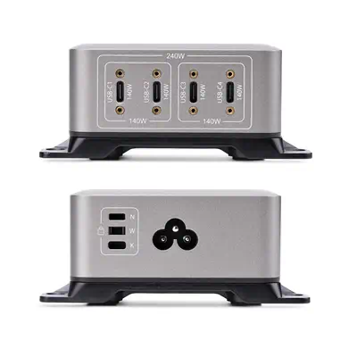 Chargeur USB-C Multi-Appareils à 4 Ports, 240 W au Total, Port Unique 140 W EPR, PD 3.1, Ports de Ve - StarTech - Station d'accueil pour portable - visuel 3