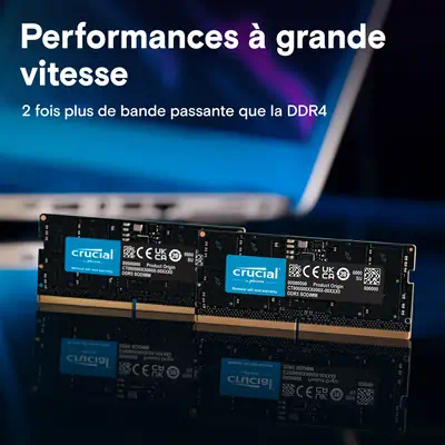Crucial CT2K64G56C46S5 module de mémoire 128 Go 2 x 64 Go DDR5 - Mémoire - visuel 2