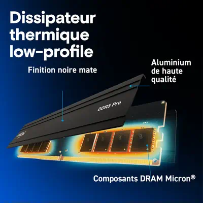 Crucial Pro CP2K64G56C46U5 module de mémoire 128 Go 2 x 64 Go DDR5 - Mémoire - visuel 4