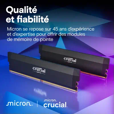 Crucial Pro CP2K32G64C40U5B module de mémoire 64 Go 2 x 32 Go DDR5 - Mémoire - visuel 6