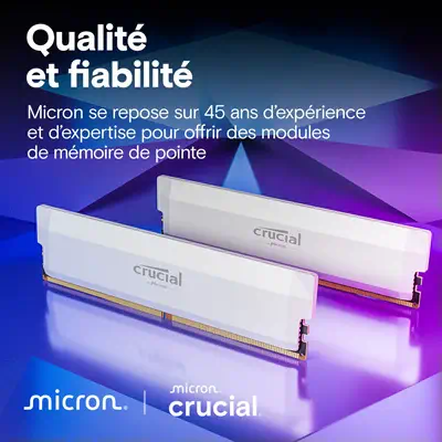 Crucial Pro CP2K32G60C40U5W module de mémoire 64 Go 2 x 32 Go DDR5 - Mémoire - visuel 6