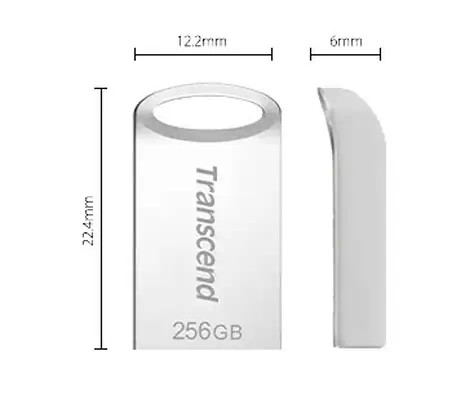 Transcend JetFlash 710S lecteur USB flash 256 Go USB Type-A 3.2 Gen 1 (3.1 Gen 1) Argent - Disque dur Externe - visuel 4