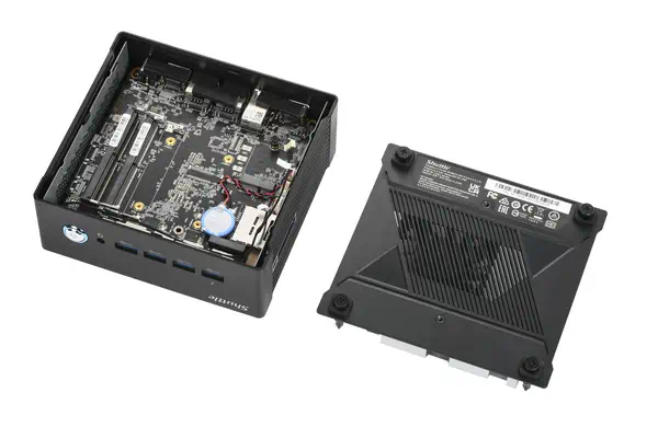 Nano PC NA10H7, AMD Ryzen™ 7-8845HS APU, Radeon 780M , 2xHDMI, 2xUSB 4.0 (DP), 2x2.5Gbit LAN, VESA,  - Shuttle - Barebone - visuel 3