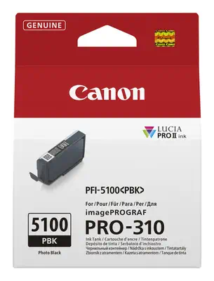 Canon PFI-5100 PBK cartouche d'encre 1 pièce(s) Original Canon - visuel 1 - hello RSE - Performances fiables