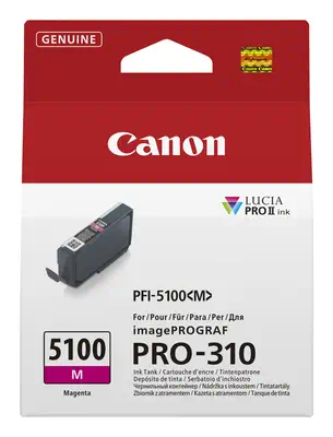 Canon PFI-5100 M cartouche d'encre 1 pièce(s) Original Magenta - Cartouches d'encre - visuel 1