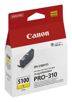 Canon PFI-5100 Y cartouche d'encre 1 pièce(s) Original Jaune - Cartouches d'encre - visuel 2