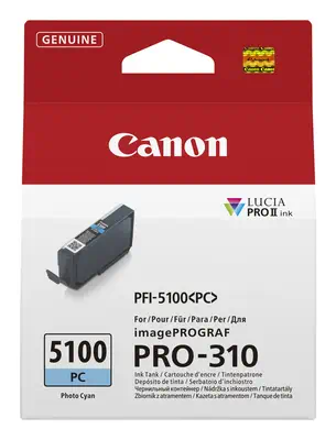 Canon PFI-5100 PC cartouche d'encre 1 pièce(s) Original Photo cyan - Cartouches d'encre - visuel 1
