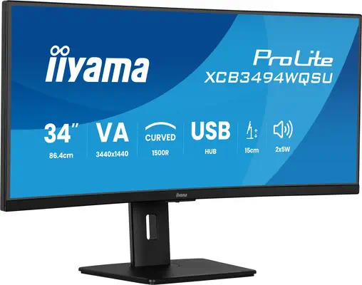 iiyama ProLite XCB3494WQSU-B1 écran plat de PC 86,4 cm (34") 3440 x 1440 pixels UltraWide Quad HD LE - Ecran Ordinateur - visuel 4