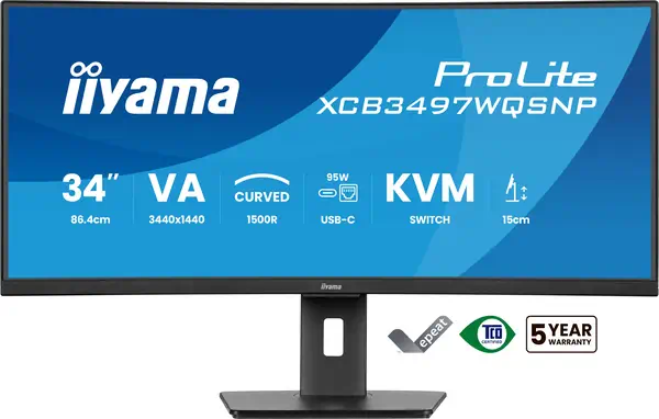 iiyama ProLite XCB3497WQSNP-B1 écran plat de PC 86,4 cm (34") 3440 x 1440 pixels UltraWide Quad HD L - Ecran Ordinateur - visuel 10