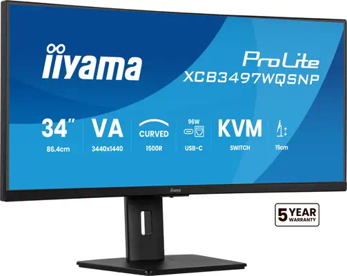 iiyama ProLite XCB3497WQSNP-B1 écran plat de PC 86,4 cm (34") 3440 x 1440 pixels UltraWide Quad HD L - Ecran Ordinateur - visuel 10