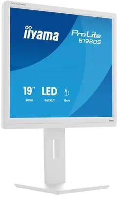 iiyama ProLite B1980S-W1 écran plat de PC 48,3 cm (19") 1280 x 1024 pixels SVGA LED Blanc - Ecran Ordinateur - visuel 2