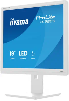 iiyama ProLite B1980S-W1 écran plat de PC 48,3 cm (19") 1280 x 1024 pixels SVGA LED Blanc - Ecran Ordinateur - visuel 3
