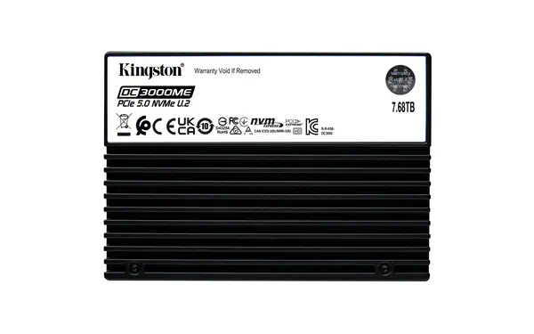 7,68TB DC3000ME U.2 PCIe 5.0 NVMe TCG Opal Enterprise SSD - Kingston - Disque dur SSD - visuel 1