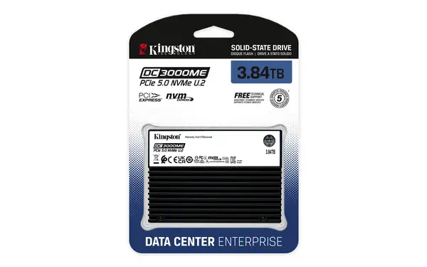 3,84TB DC3000ME U.2 PCIe 5.0 NVMe TCG Opal Enterprise SSD - Kingston - Disque dur SSD - visuel 4
