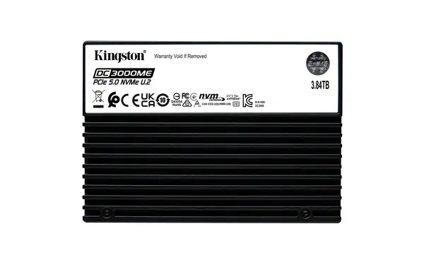 3,84TB DC3000ME U.2 PCIe 5.0 NVMe TCG Opal Enterprise SSD - Kingston - Disque dur SSD - visuel 1