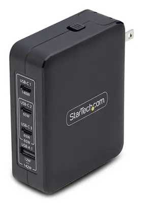 Chargeur Mural USB-C 140W, 3x USB-C/1x USB-A, Adaptateur d'Alimentation Power Delivery 3.1 Internati - StarTech - Chargeur et alimentation - visuel 1