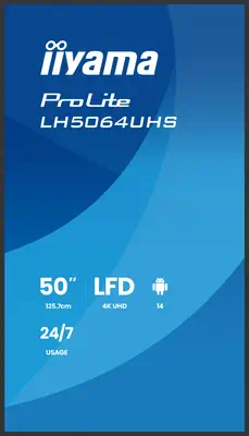 iiyama LH5564UHS-B1AG Écran d'affichage dynamique Écran plat de signalisation numérique 139,7 cm (55 - Ecran Numérique Interactif - visuel 2