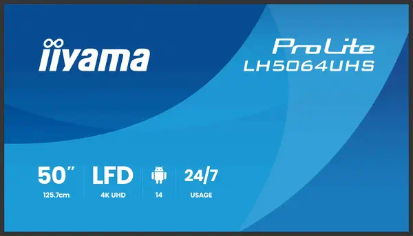 iiyama LH5564UHS-B1AG Écran d'affichage dynamique Écran plat de signalisation numérique 139,7 cm (55 - Ecran Numérique Interactif - visuel 1