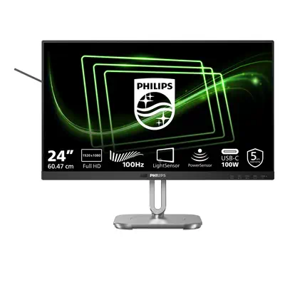 Philips 5000 series 24B2G5301/00 écran plat de PC 60,5 cm (23.8") 1920 x 1080 pixels Full HD LCD Noi - Ecran Ordinateur - visuel 1